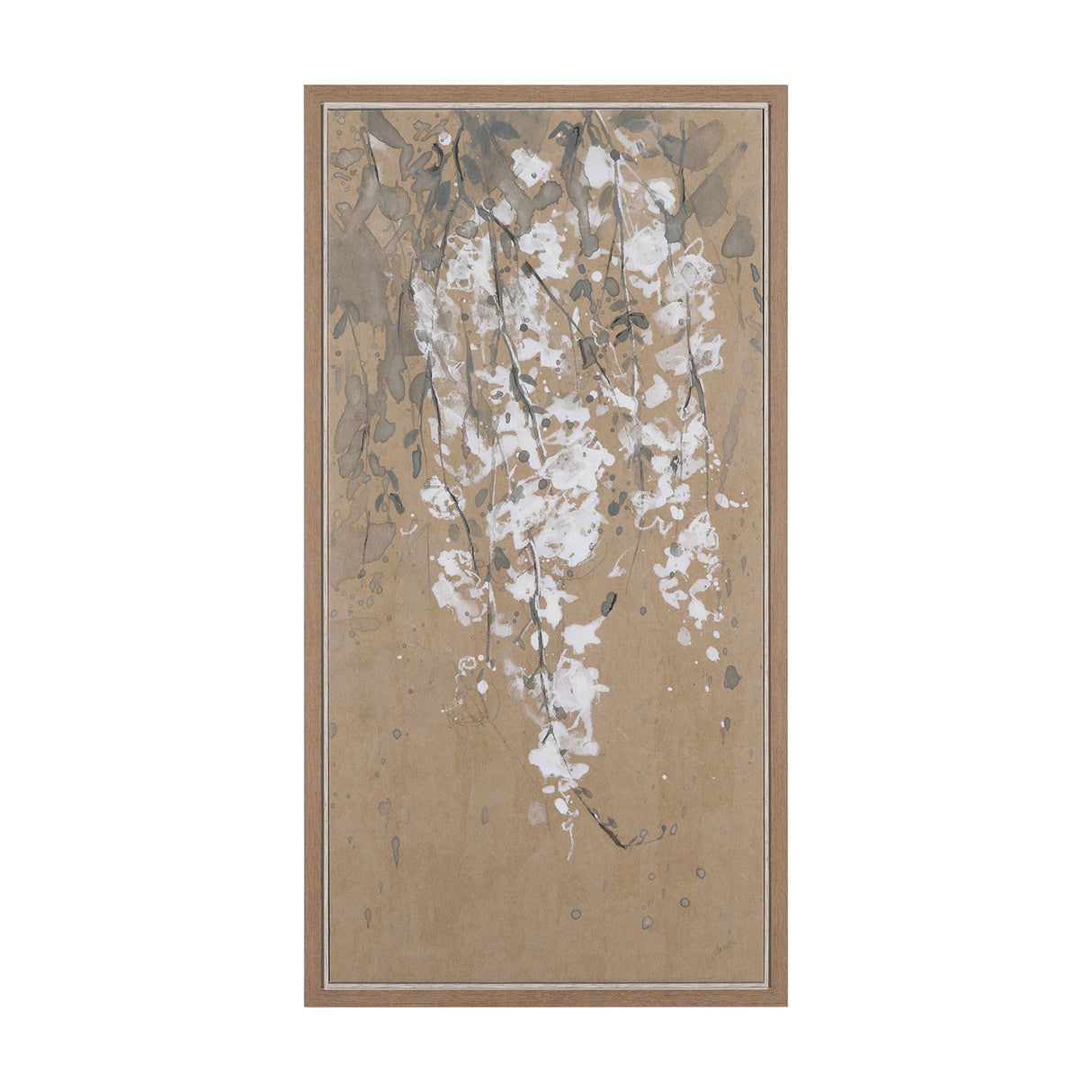 White Wisteria I by Mercana Studio Hand-Embellished Textured Framed Canvas Artwork from Mercana - Luna Furniture