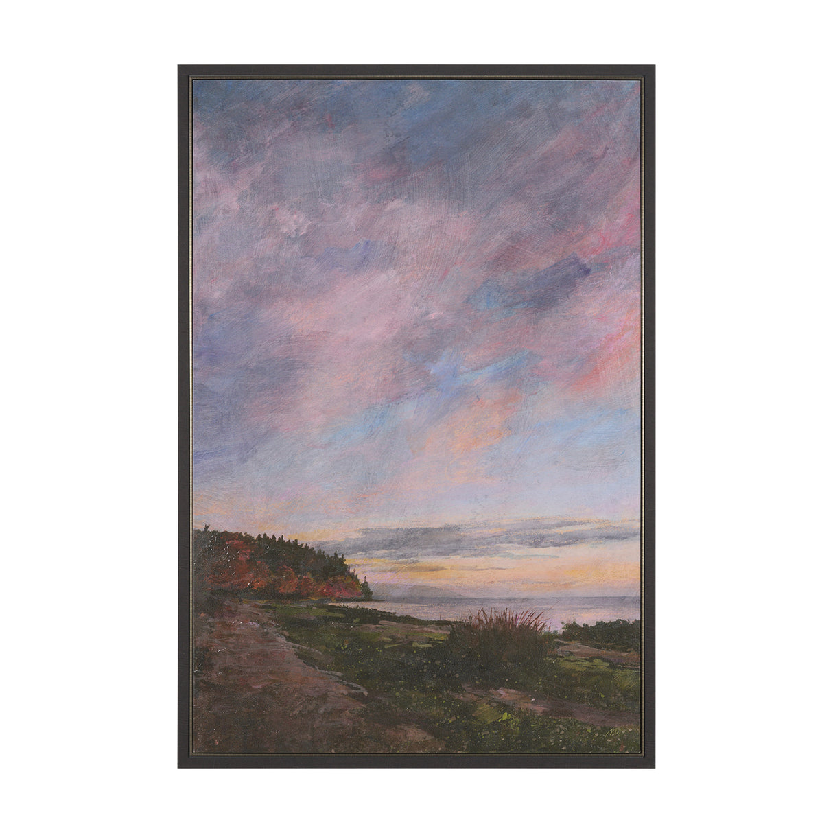 Crescent Sunset I by Mercana Studio Hand-Embellished Textured Framed Canvas Artwork from Mercana - Luna Furniture