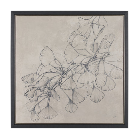 Ginkgo Shadows II by Mercana Studio Hand-Embellished Textured Framed Canvas Artwork from Mercana - Luna Furniture