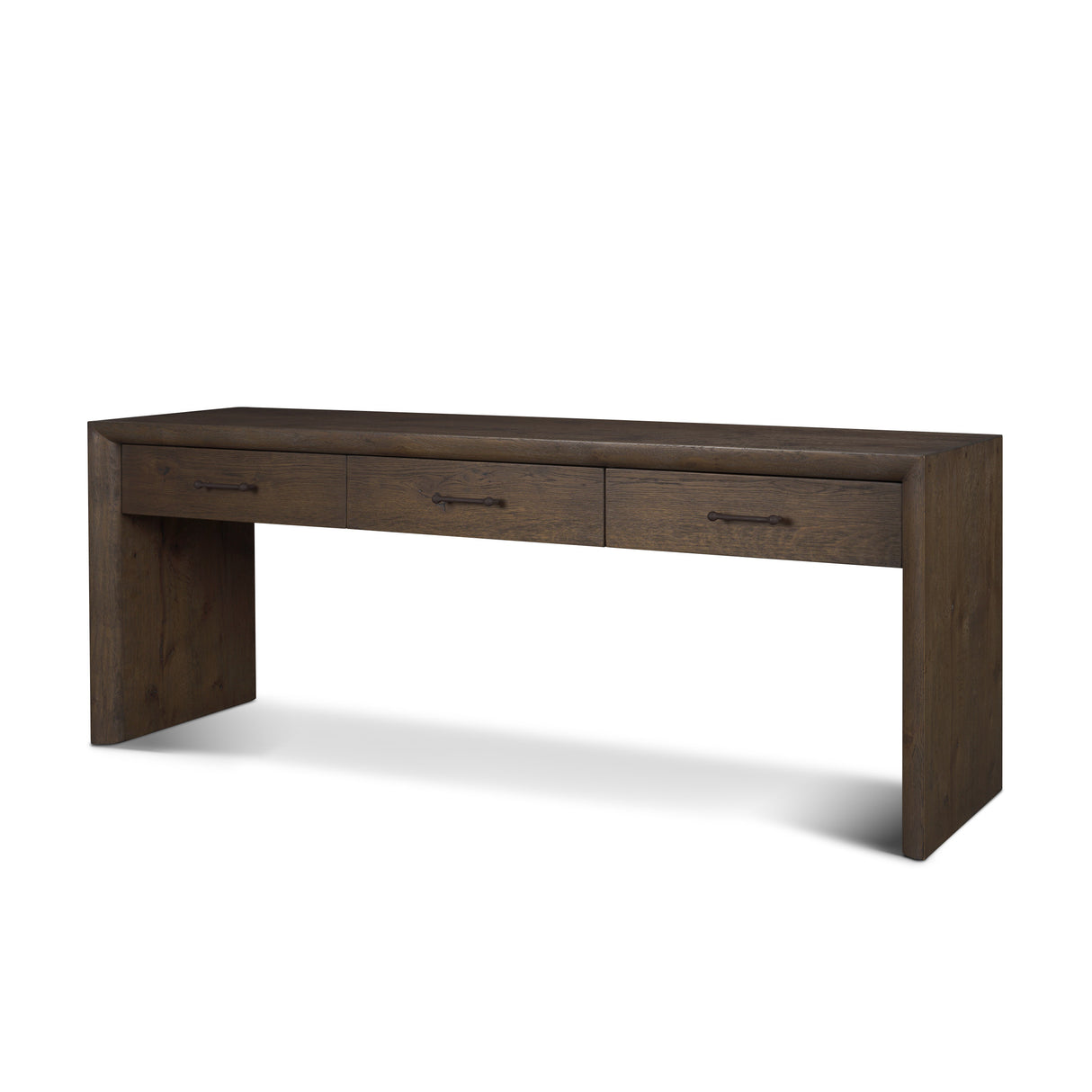 Belford 72" Dark Brown Oak Wood Console Table from Mercana - Luna Furniture