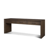 Belford 72" Dark Brown Oak Wood Console Table from Mercana - Luna Furniture