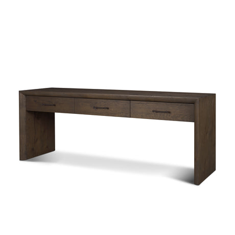 Belford 72" Dark Brown Oak Wood Console Table from Mercana - Luna Furniture