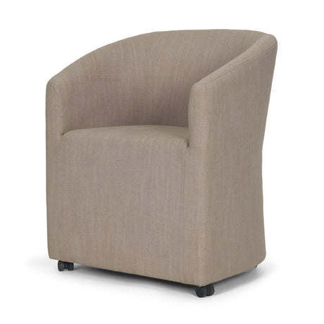 Sondra Gray Performance Fabric Upholstered Club Dining Chair from Mercana - Luna Furniture