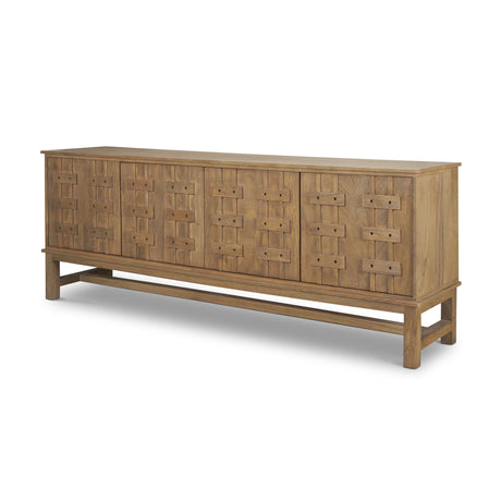 Truss Cool Brown Wood 4 Door Closed Sideboard from Mercana - Luna Furniture