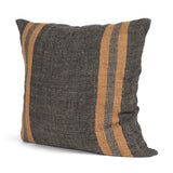 Mercer 20x20 Square Black w/Orange Stripes Decorative Pillow Cover from Mercana - Luna Furniture
