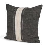 Cooper 20x20 Square Black w/ Cream Stripe Decorative Pillow Cover from Mercana - Luna Furniture
