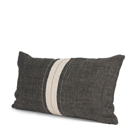 Cooper 14x26 Lumbar Black w/ Cream Stripe Decorative Pillow Cover from Mercana - Luna Furniture