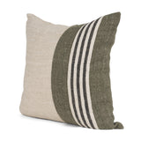 Hunter 20x20 Square Oatmeal w/ Green Stripe Decorative Pillow Cover from Mercana - Luna Furniture