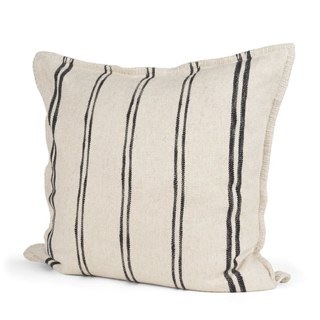 Liv 22x22 Cream w/ Black Stripes Decorative Pillow Cover from Mercana - Luna Furniture