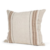Maeve 20x20 Square Natural Linen w/ Orange Stripes Decorative Pillow Cover from Mercana - Luna Furniture