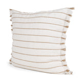 Willow 20x20 Square Cream w/ Camel Stripes Decorative Pillow Cover from Mercana - Luna Furniture