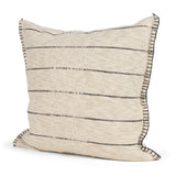 Lyle 20x20 Square Oatmeal w/ Black Stripes Decorative Pillow Cover from Mercana - Luna Furniture