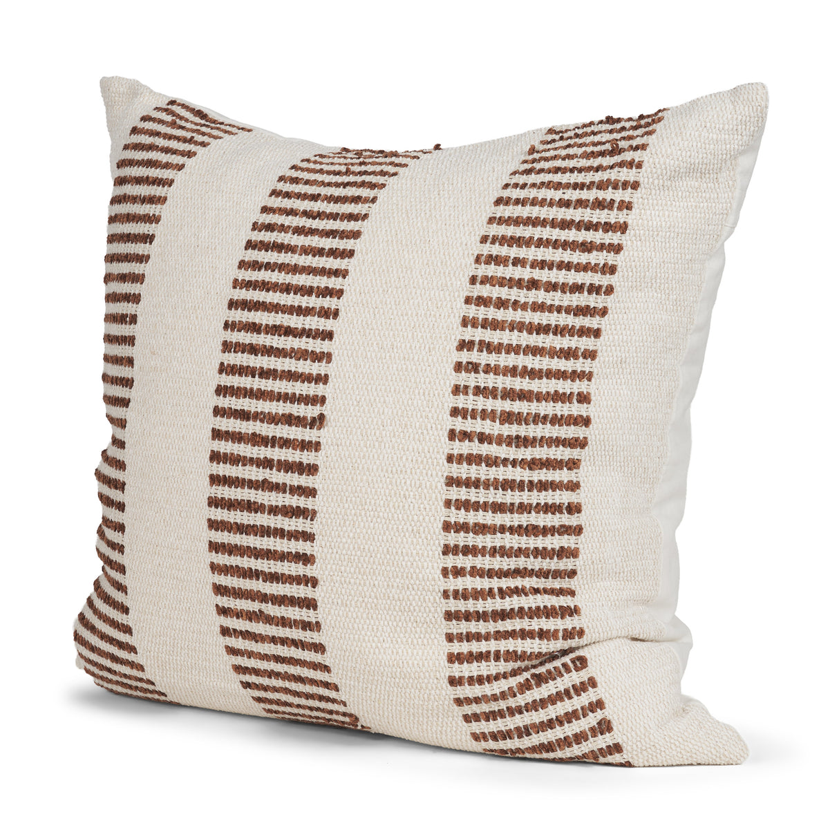 Levon 22x22 Plush Cream w/ Orange Dashed Stripes Decorative Pillow Cover from Mercana - Luna Furniture