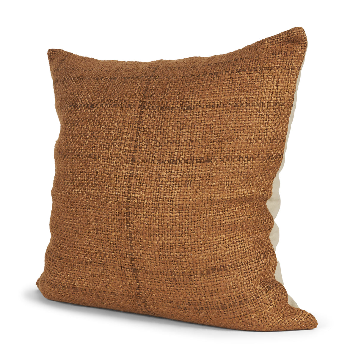 Lowen 22x22 Square Copper Rust Woven Decorative Pillow from Mercana - Luna Furniture