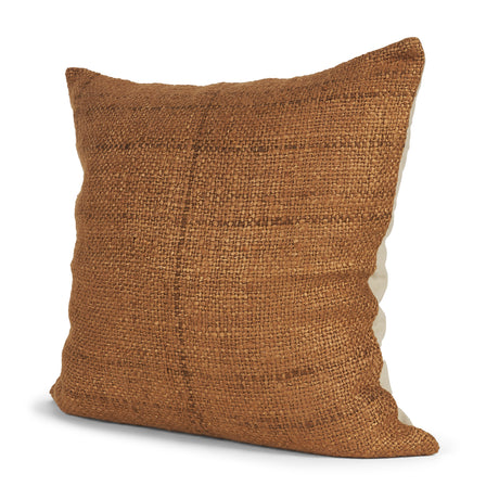 Lowen 22x22 Square Copper Rust Woven Decorative Pillow from Mercana - Luna Furniture