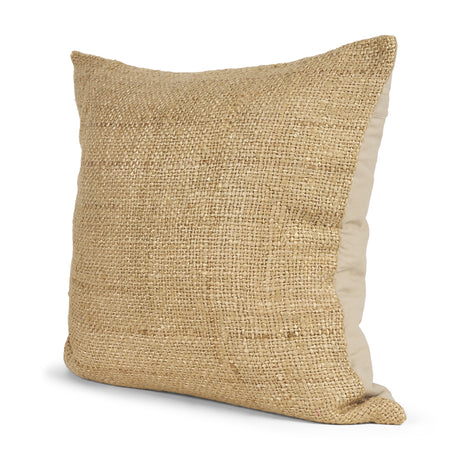 Lowen 22x22 Square Gold Woven Decorative Pillow from Mercana - Luna Furniture