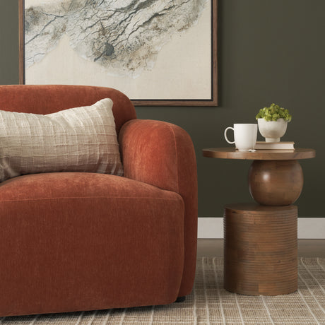 Stack Light Brown Wood Geometric Accent Table from Mercana - Luna Furniture