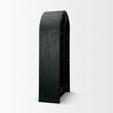 Suri Black Wood W/Glass Doors Arched Curio Cabinet from Mercana - Luna Furniture