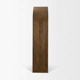 Suri Mid Brown Wood W/Glass Doors Arched Curio Cabinet from Mercana - Luna Furniture