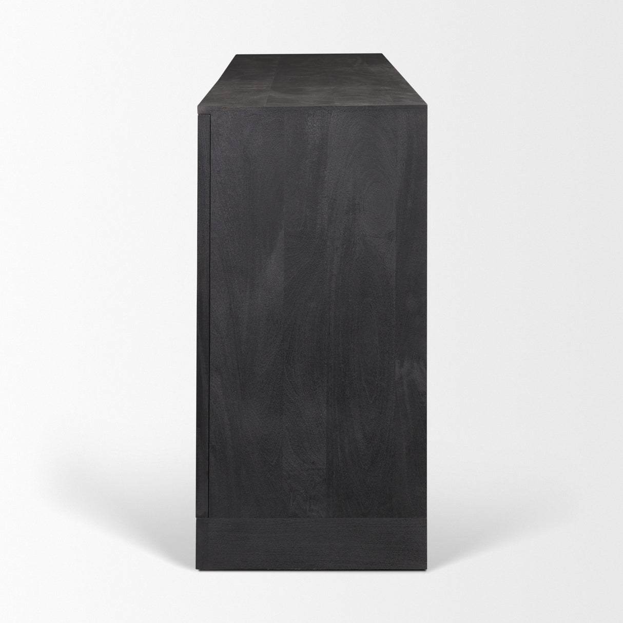 Suri Black Wood w/ Glass 4-Door Closed Sideboard from Mercana - Luna Furniture