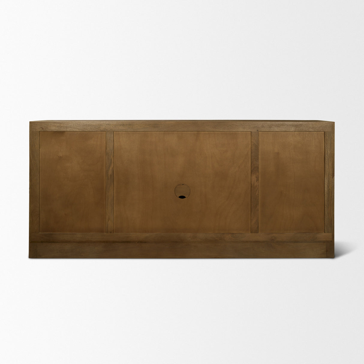 Suri Mid Brown Wood w/ Glass 4-Door Closed Sideboard from Mercana - Luna Furniture