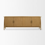 Hollis Warm Brown Wood 4-Door Closed Sideboard from Mercana - Luna Furniture