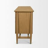Hollis Warm Brown Wood 4-Door Closed Sideboard from Mercana - Luna Furniture
