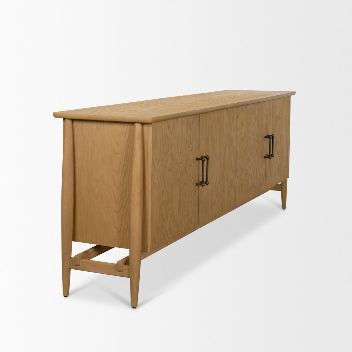 Hollis Warm Brown Wood 4-Door Closed Sideboard from Mercana - Luna Furniture