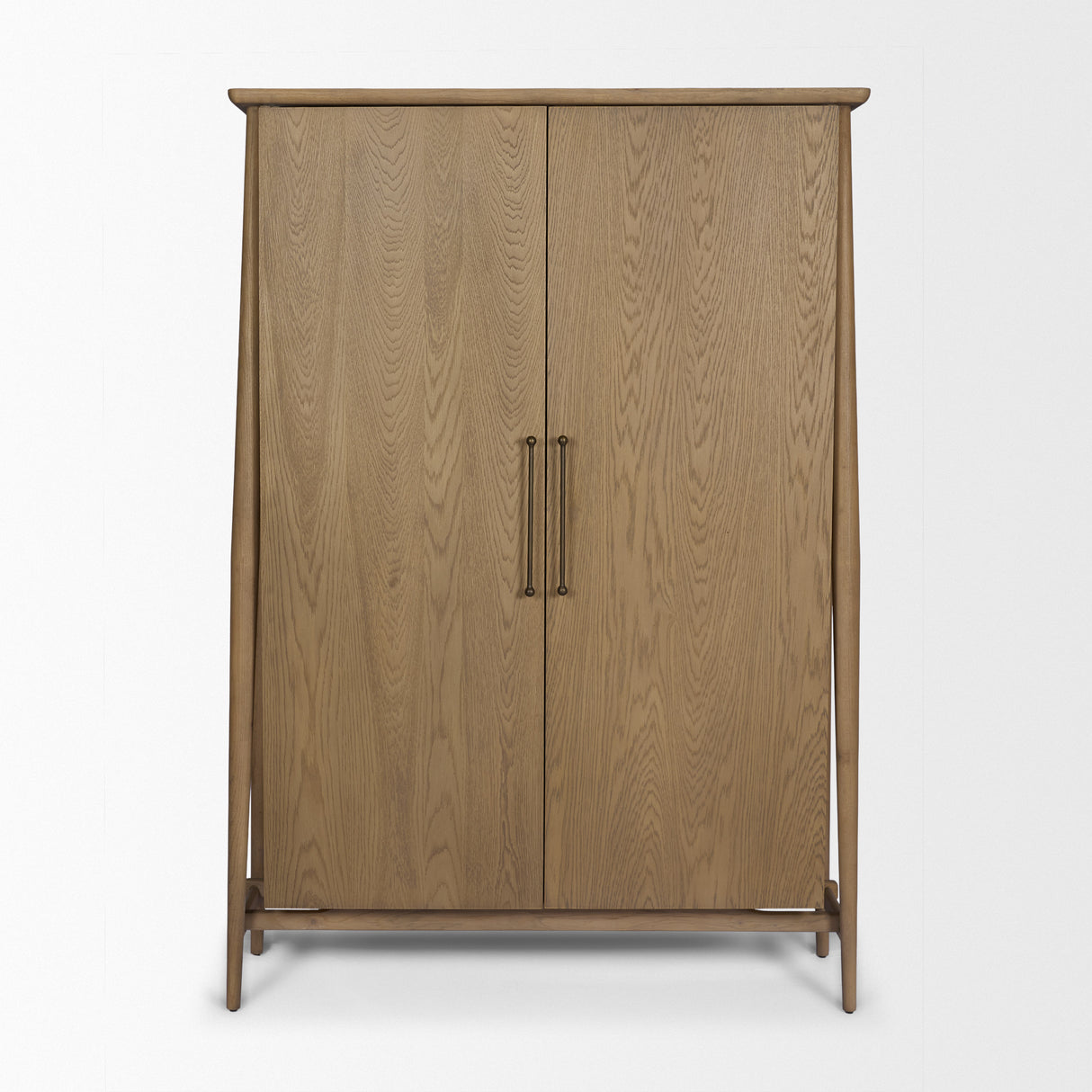 Hollis Gray-Brown Wood Curio Cabinet from Mercana - Luna Furniture