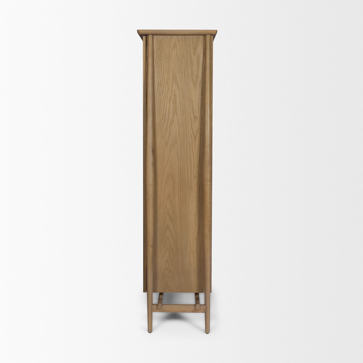 Hollis Gray-Brown Wood Curio Cabinet from Mercana - Luna Furniture
