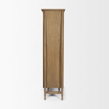 Hollis Gray-Brown Wood Curio Cabinet from Mercana - Luna Furniture
