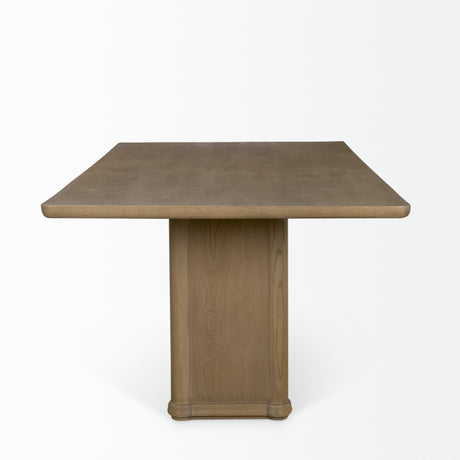 Alden 84" Rectangular Medium Brown Wood Dining Table from Mercana - Luna Furniture