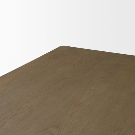 Alden 84" Rectangular Medium Brown Wood Dining Table from Mercana - Luna Furniture