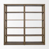 Alden Medium Brown Wood Open Shelving Unit from Mercana - Luna Furniture