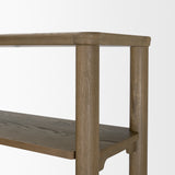 Alden Medium Brown Wood Open Shelving Unit from Mercana - Luna Furniture