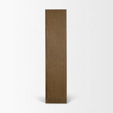 Henry Dark & Light Brown Oak Wood w/ Glass Doors Curio Cabinet from Mercana - Luna Furniture