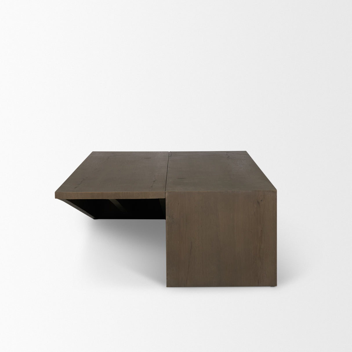 West Mid-Brown Oak Wood Rectangular Coffee Table from Mercana - Luna Furniture