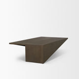 West Mid-Brown Oak Wood Rectangular Coffee Table from Mercana - Luna Furniture