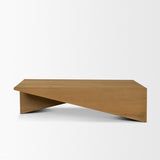 West Light Brown Oak Wood Rectangular Coffee Table from Mercana - Luna Furniture
