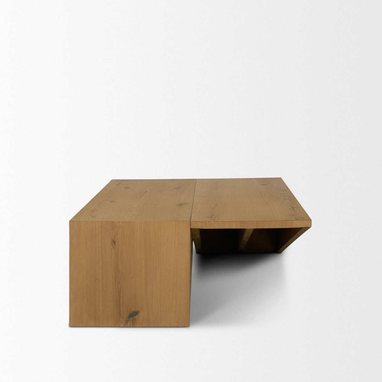 West Light Brown Oak Wood Rectangular Coffee Table from Mercana - Luna Furniture