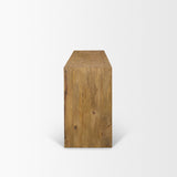 Notts Brown Wood 4-Door Closed Sideboard from Mercana - Luna Furniture