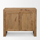 Notts Brown Wood 2-Door Accent Cabinet from Mercana - Luna Furniture