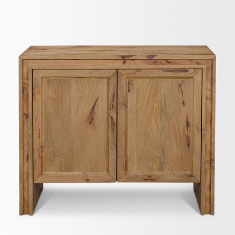 Notts Brown Wood 2-Door Accent Cabinet from Mercana - Luna Furniture