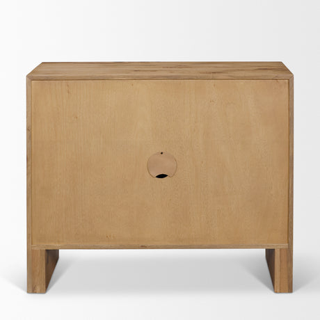 Notts Brown Wood 2-Door Accent Cabinet from Mercana - Luna Furniture