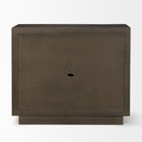Cinder Distressed Dark Brown Wood Reeded 2-Door Closed Accent Cabinet from Mercana - Luna Furniture