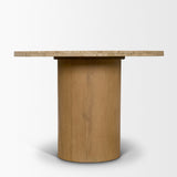 Siena 42" Round Travertine Pedestal Dining Table from Mercana - Luna Furniture
