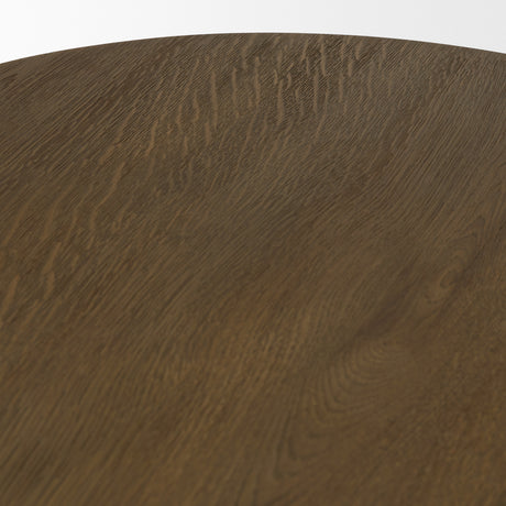 Lyonne Oblong Medium Brown Oak Wood Coffee Table from Mercana - Luna Furniture
