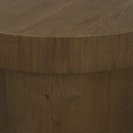 Lyonne Oblong Medium Brown Oak Wood Coffee Table from Mercana - Luna Furniture