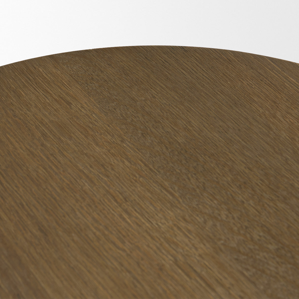 Lyonne Round Medium Brown Oak Wood Pedestal Side Tables from Mercana - Luna Furniture