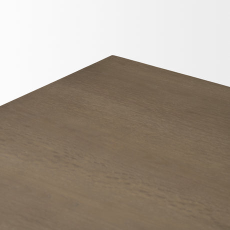 Aida 84" Rectangular Medium Brown Oak Wood Dining Table from Mercana - Luna Furniture